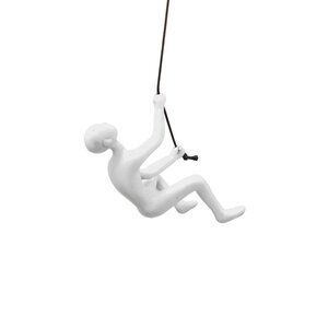 Climbing Man Home Decor Classic Wall-Art Sculpture | 1-Piece | White